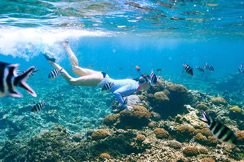 Janel swimming